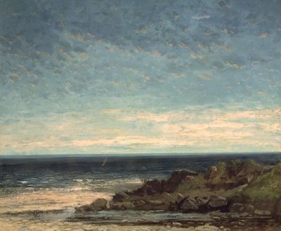 De zee door Gustave Courbet